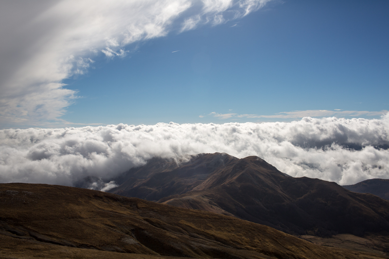 Vista dall’osservatorio climatico dell’Istituto di Scienze dell’Atmosfera e del Clima a 2165 m s.l.m.
